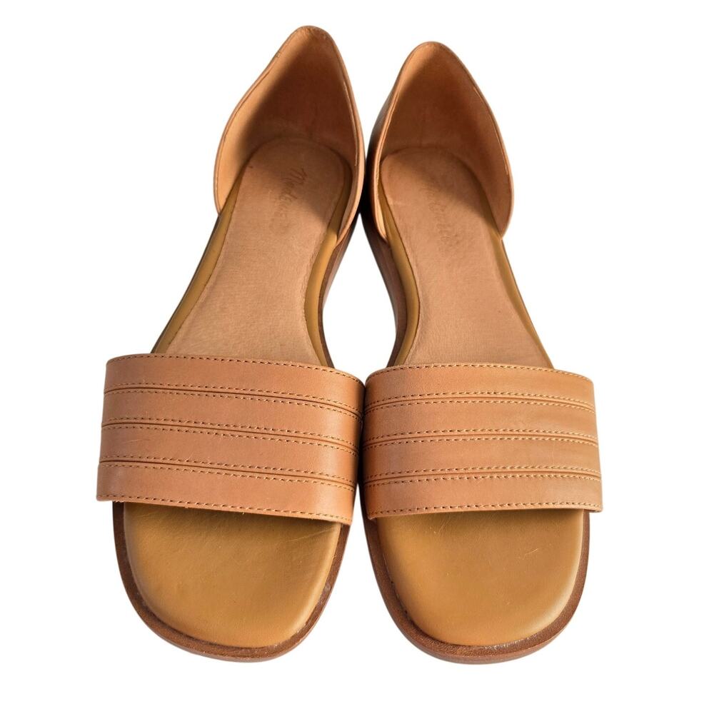 Madewell The Nelda d’Orsay Flat Desert Camel Leather Size 10 Natural Minimalist